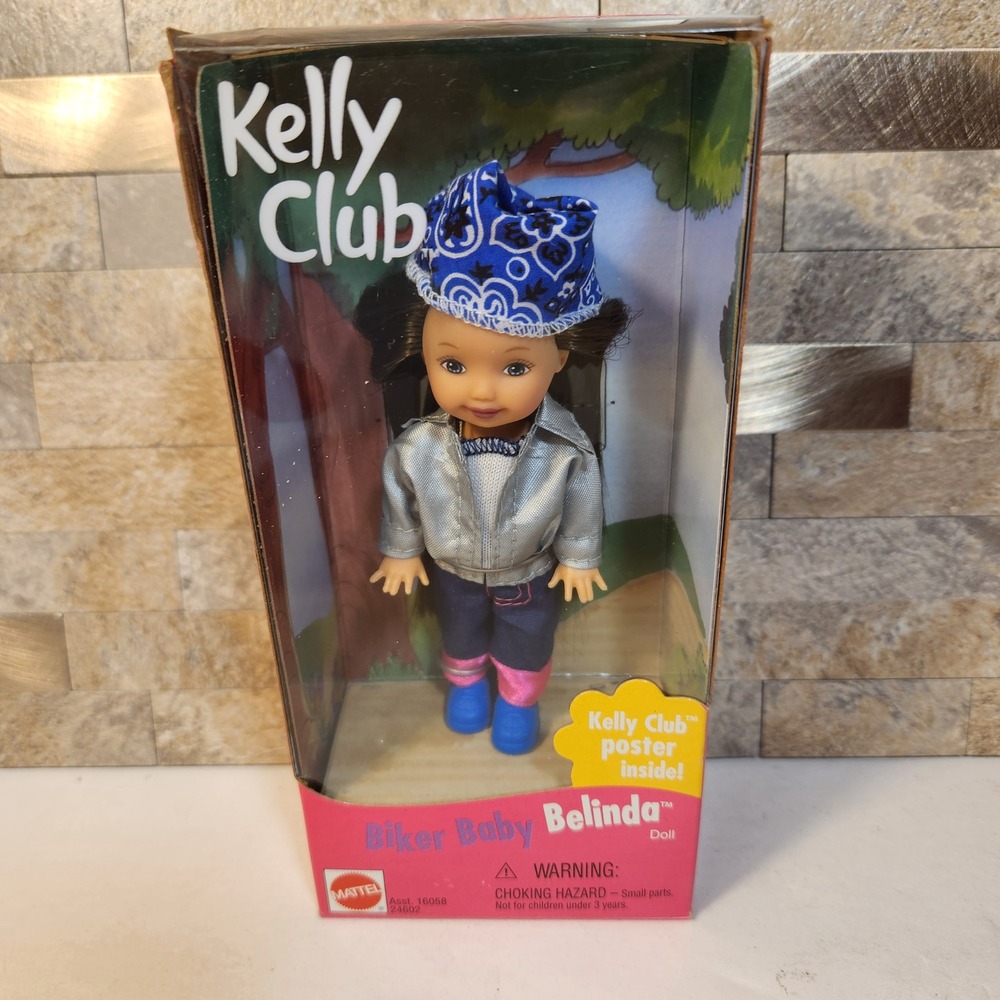Mattel Kelly Club Biker Baby Belinda‎ Doll 1999 Vintage Barbie Sister 16058 NIB